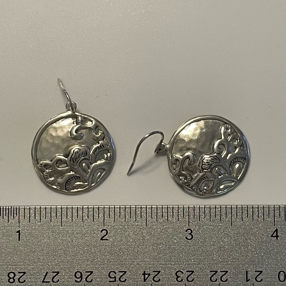 Silpada Rare ‘TIDAL WAVE’ Textured Sterling Silver Earrings W2987 - Picture 14 of 14